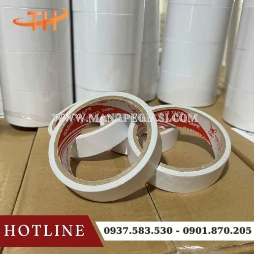 Băng keo 2 mặt trắng siêu dính chịu lực cao Băng keo 2 mặt trắng siêu dính chịu lực cao