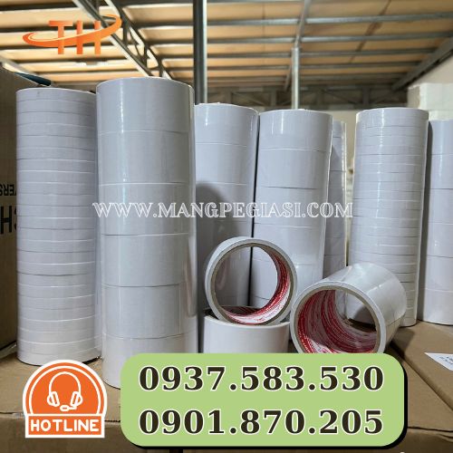 Băng keo 2 mặt trắng siêu dính đủ kích thước Băng keo 2 mặt trắng siêu dính đủ kích thước