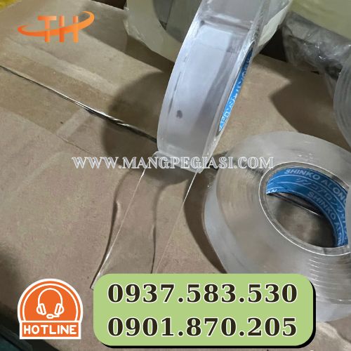 Băng keo 2 mặt trong suốt co giãn tốt Băng keo 2 mặt trong suốt co giãn tốt