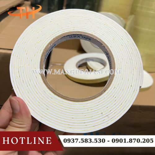Băng keo 2 mặt xốp trắng bền bỉ Băng keo 2 mặt xốp trắng bền bỉ