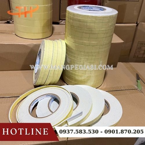 Băng keo 2 mặt xốp trắng Băng keo 2 mặt xốp trắng