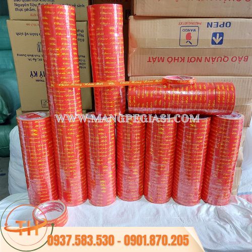 Băng keo chúc mừng năm mới khổ 1F2 Băng keo chúc mừng năm mới khổ 1F2