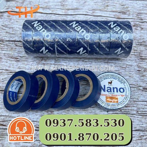 Băng keo điện Nano Nai màu xanh đen Băng keo điện Nano Nai màu xanh đen
