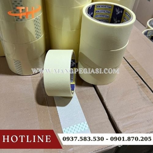 Băng keo giấy 5cm siêu dính, dễ viết, dễ xé Băng keo giấy 5cm siêu dính, dễ viết, dễ xé