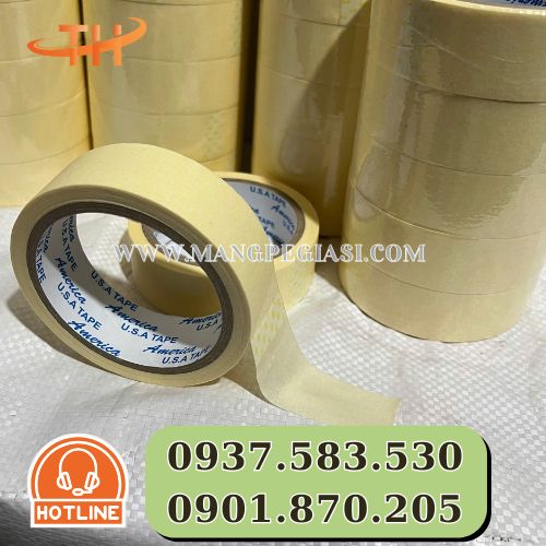 Băng keo giấy có độ bám dính tốt Băng keo giấy có độ bám dính tốt