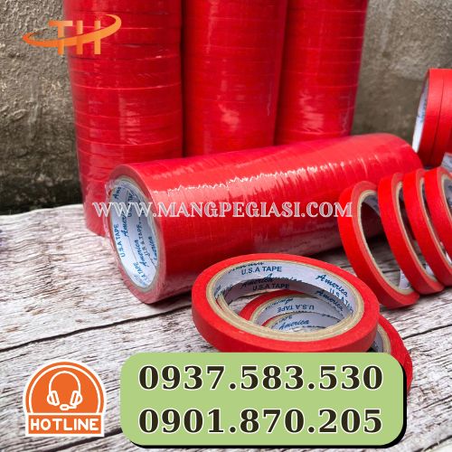 Băng keo giấy màu đỏ Băng keo giấy màu đỏ