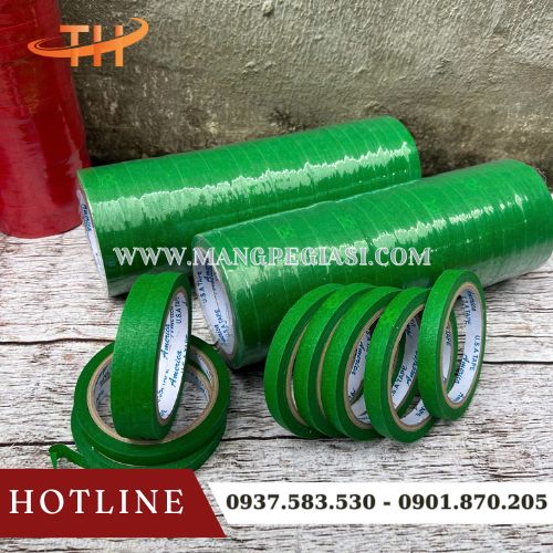 Băng keo giấy màu xanh lá dính chắc Băng keo giấy màu xanh lá dính chắc