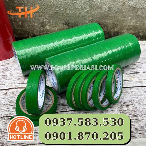 Băng keo giấy màu xanh lá Băng keo giấy màu xanh lá