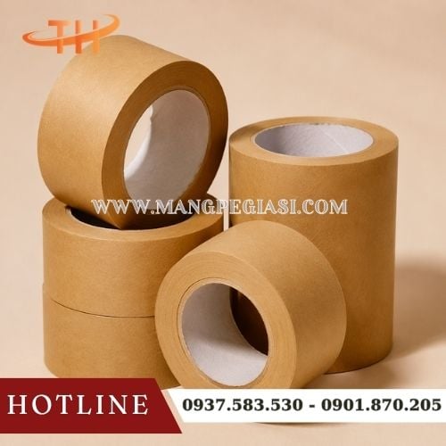 Băng keo giấy nâu da bò dính chắc màu đẹp bền bỉ Băng keo giấy nâu da bò dính chắc màu đẹp bền bỉ