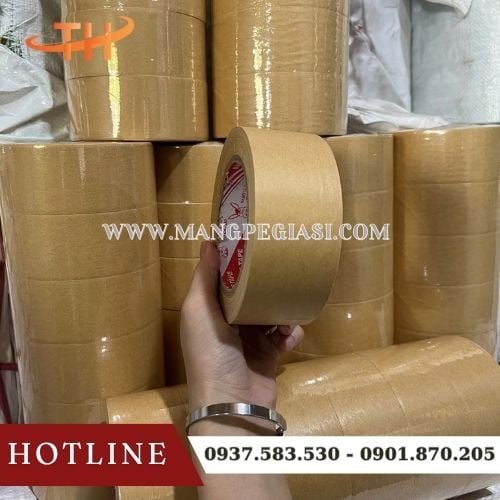 Băng keo giấy nâu da bò chịu nhiệt cao bám dính bền bỉ Băng keo giấy nâu da bò chịu nhiệt cao bám dính bền bỉ