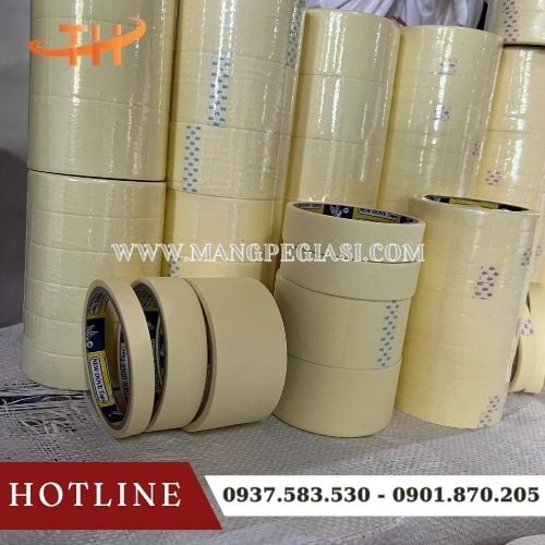 Băng keo giấy nhăn đủ kích thước 1F2, 2F4, 4F8 Băng keo giấy nhăn đủ kích thước 1F2, 2F4, 4F8