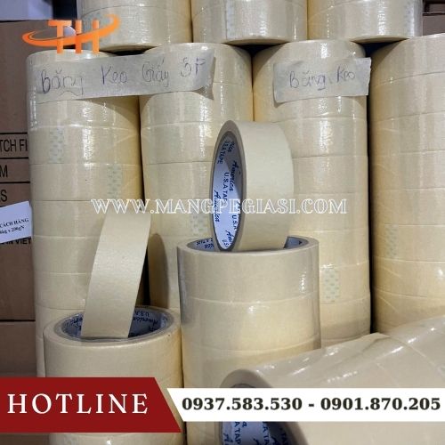 Băng keo giấy nhăn siêu dính, dễ xé, dễ sử dụng Băng keo giấy nhăn siêu dính, dễ xé, dễ sử dụng