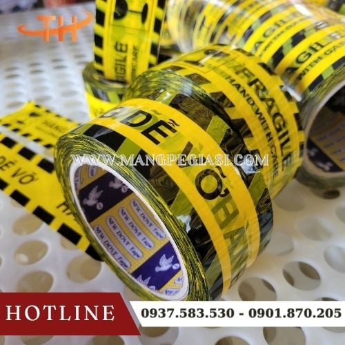 Băng keo in chữ hàng dễ vỡ bền đẹp Băng keo in chữ hàng dễ vỡ bền đẹp