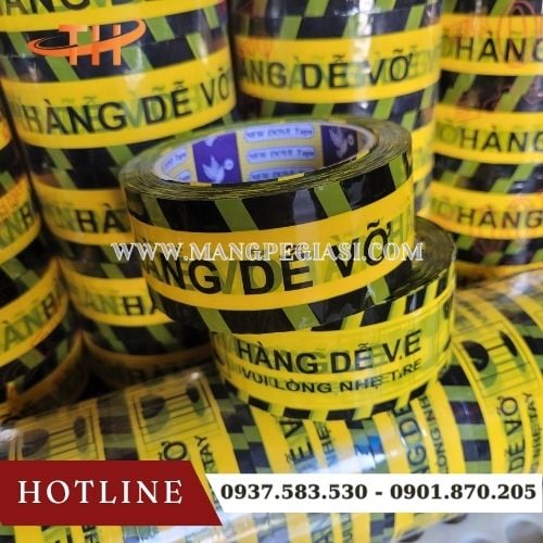 Cuộn băng keo hàng dễ vỡ dán cảnh báo Cuộn băng keo hàng dễ vỡ dán cảnh báo