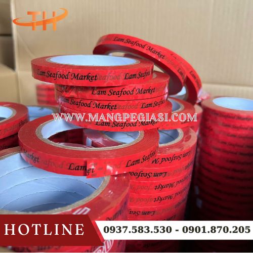 Băng keo in logo 1F2 dán miệng hộp ly Băng keo in logo 1F2 dán miệng hộp ly