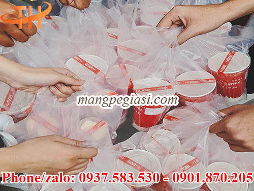 Băng keo in logo dán trà sữa