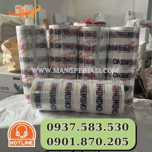 Băng keo in logo in chữ bám dính tốt Băng keo in logo in chữ bám dính tốt