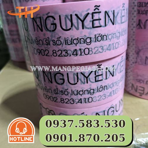 Băng keo in logo in chữ sắc nét Băng keo in logo in chữ sắc nét
