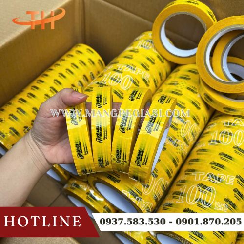 Băng keo in logo, in chữ theo yêu cầu bền đẹp Băng keo in logo, in chữ theo yêu cầu bền đẹp