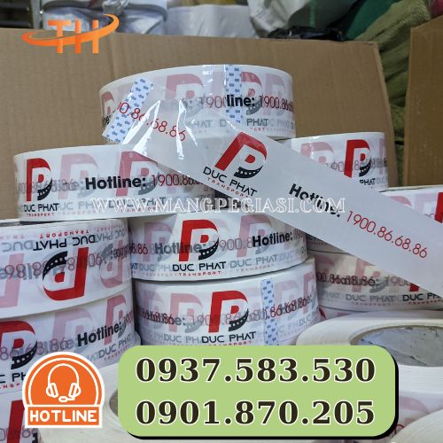 Băng keo in logo in thông tin liên hệ của công ty Băng keo in logo in thông tin liên hệ của công ty