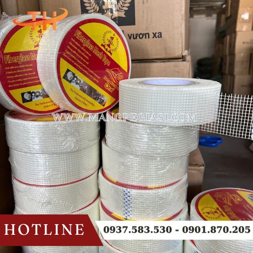 Băng keo lưới sợi thuỷ tinh dán thạch cao Băng keo lưới sợi thuỷ tinh dán thạch cao