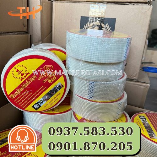 Băng keo lưới thạch cao rộng 5cm dài 90m Băng keo lưới thạch cao rộng 5cm dài 90m