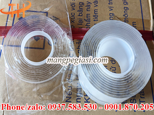 Băng keo siêu dính 2 mặt trong suốt