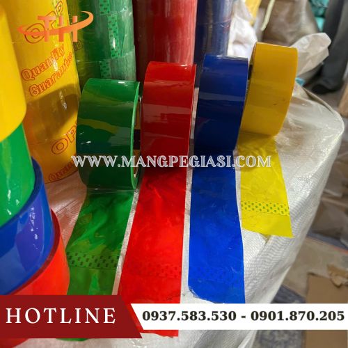 Băng keo màu dán thùng siêu bám dính Băng keo màu dán thùng siêu bám dính