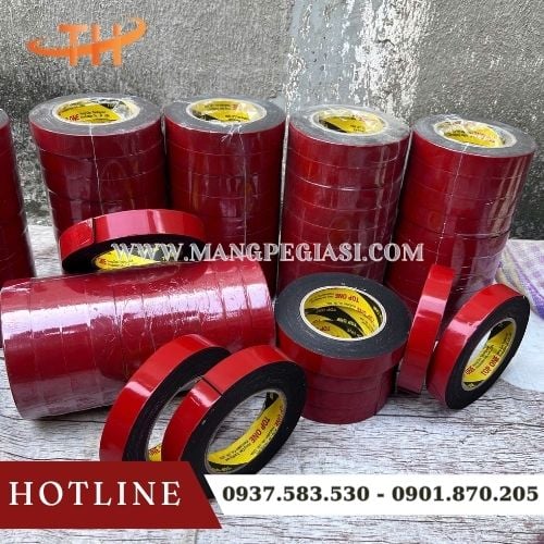 Băng keo mút xốp 2 mặt vỏ đỏ giá sỉ Băng keo mút xốp 2 mặt vỏ đỏ giá sỉ