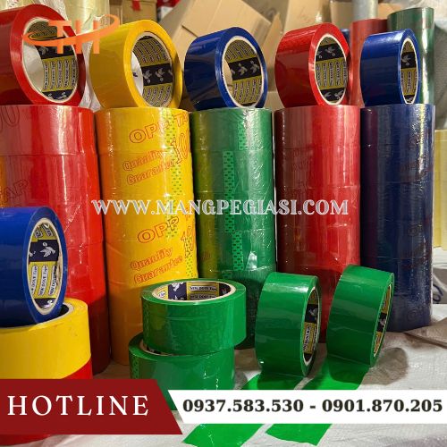 Băng keo OPP màu dán thùng bền đẹp Băng keo OPP màu dán thùng bền đẹp