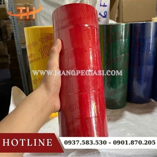 Băng keo OPP màu đỏ 4F8 Băng keo OPP màu đỏ 4F8