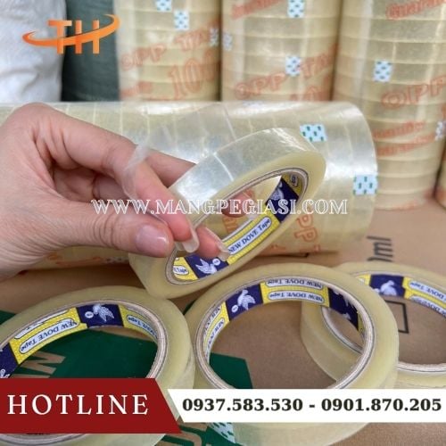 Băng keo OPP trong suốt siêu bám dính độ bền cao Băng keo OPP trong suốt siêu bám dính độ bền cao