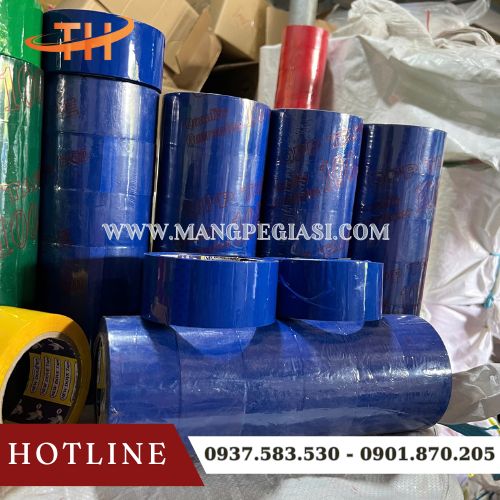 Băng keo OPP xanh dương dán thùng Băng keo OPP xanh dương dán thùng