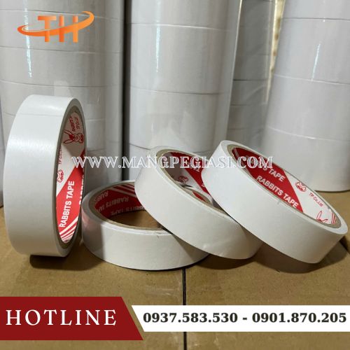 Băng keo trắng 2 mặt bền đẹp Băng keo trắng 2 mặt bền đẹp