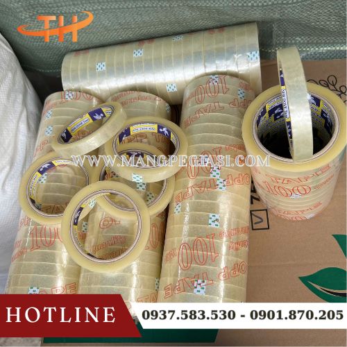 Băng keo trong 1f5 đóng gói 20 cuộn/ 1 cây Băng keo trong 1f5 đóng gói 20 cuộn/ 1 cây