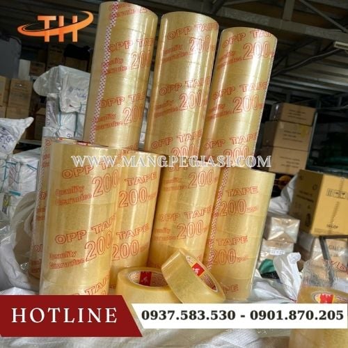 Băng keo trong 200Y cuộn lớn tiết kiệm Băng keo trong 200Y cuộn lớn tiết kiệm