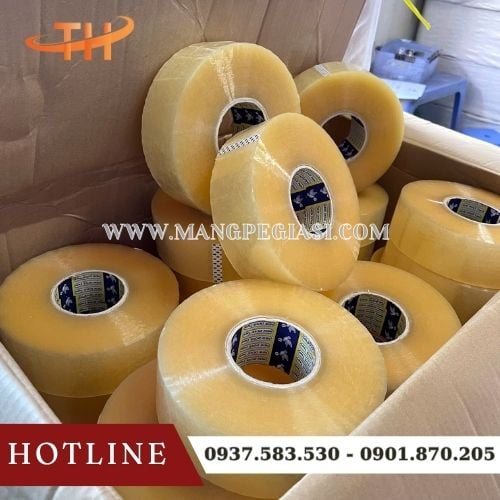 Băng keo trong 6cm 1.5kg cuộn lớn Băng keo trong 6cm 1.5kg cuộn lớn