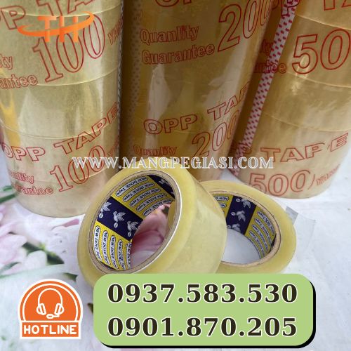 Băng keo trong dán thùng bền dai mỏng nhẹ Băng keo trong dán thùng bền dai mỏng nhẹ