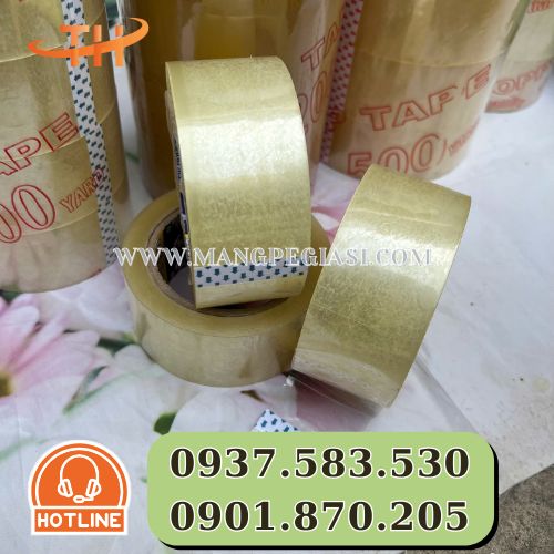 Băng keo trong dán thùng siêu dính Băng keo trong dán thùng siêu dính