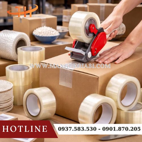 Băng keo trong dán thùng tiện lợi chắc chắn Băng keo trong dán thùng tiện lợi chắc chắn