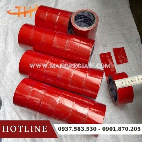Băng keo vải màu đỏ siêu dính dễ xé, tiện lợi Băng keo vải màu đỏ siêu dính dễ xé, tiện lợi