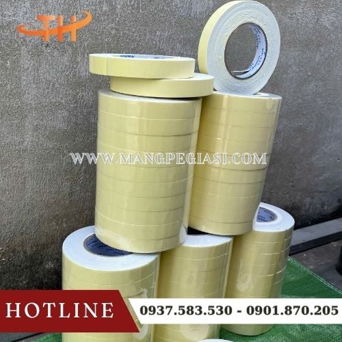 Băng keo xốp trắng 2 mặt dùng trong trang trí, thủ công Băng keo xốp trắng 2 mặt dùng trong trang trí, thủ công