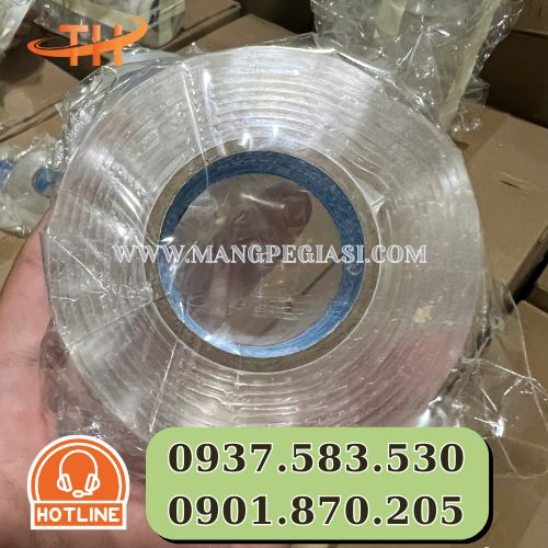 Cuộn băng dính 2 mặt trong suốt bám dính tốt Cuộn băng dính 2 mặt trong suốt bám dính tốt