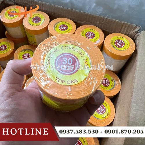 Cuộn băng dính nilon che sơn 30cm Cuộn băng dính nilon che sơn 30cm