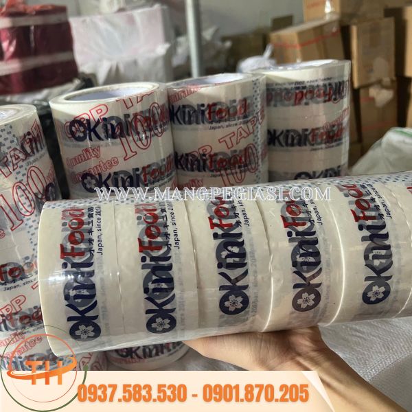 Cuộn băng keo in logo in chữ theo yêu cầu Cuộn băng keo in logo in chữ theo yêu cầu