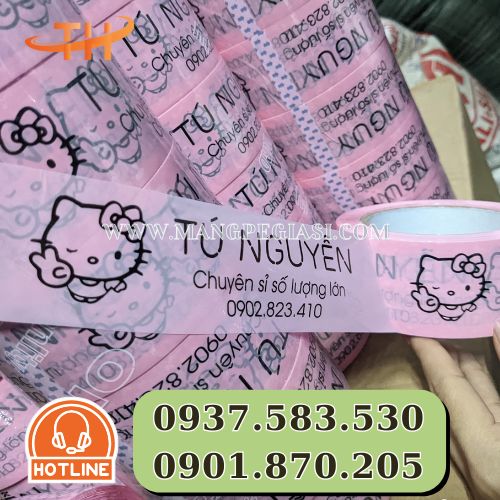 Cuộn băng keo in logo siêu dính Cuộn băng keo in logo siêu dính