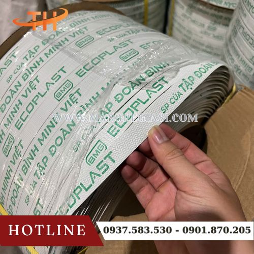 Cuộn dây đai nhựa PP chịu lực cao, khó đứt gãy, màu in đẹp Cuộn dây đai nhựa PP chịu lực cao, khó đứt gãy, màu in đẹp