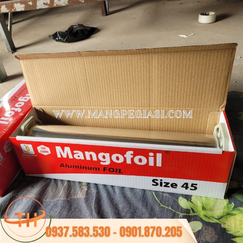 Cuộn giấy bạc nướng Mangofoil 45cm * 3kg Cuộn giấy bạc nướng Mangofoil 45cm * 3kg