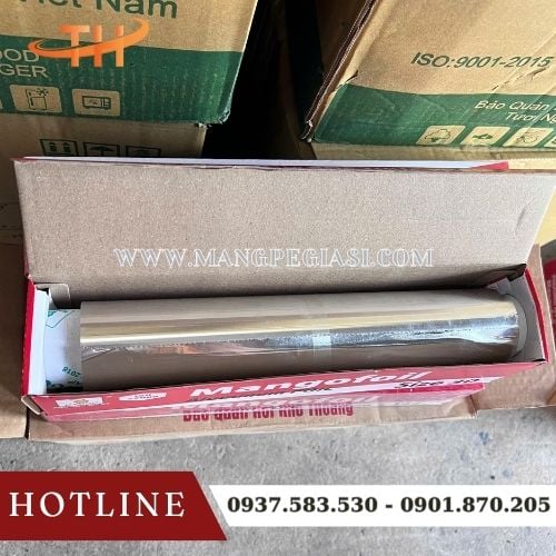 Cuộn giấy bạc nướng có hộp cắt xé tiện lợi Cuộn giấy bạc nướng có hộp cắt xé tiện lợi