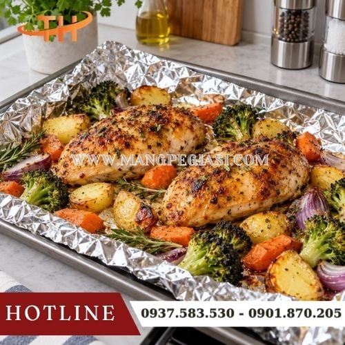 Giấy bạc nướng thực phẩm thơm ngon Giấy bạc nướng thực phẩm thơm ngon